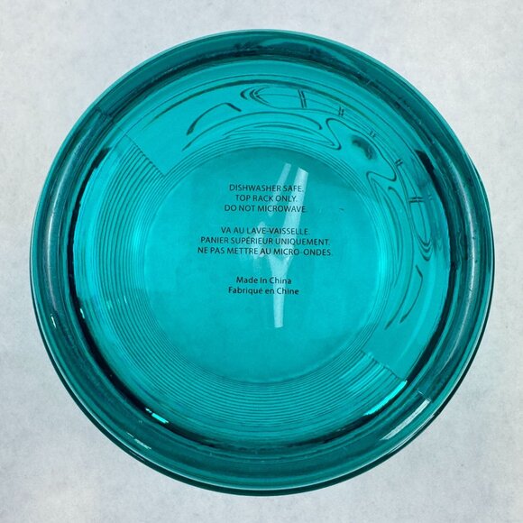 Set Of 4 Tiki Face Teal Blue Plastic Tumblers Ribbed Dishwasher Safe 16 oz - Picture 6 of 10